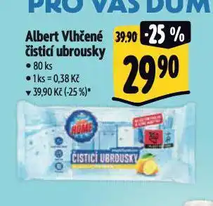 Albert Vlhčené čisticí ubrousky nabídka