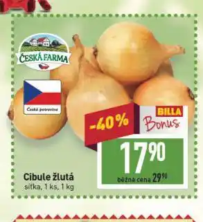 Billa Cibule žlutá nabídka