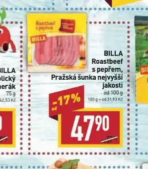 Billa Pražská šunka nabídka