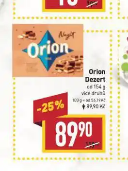 Billa Orion dezert nabídka
