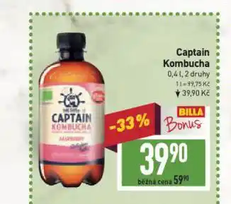 Billa Captain kombucha nabídka