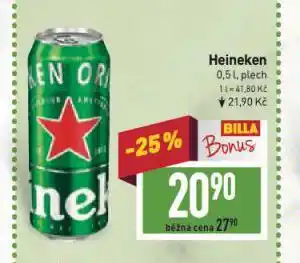 Billa Pivo heineken nabídka