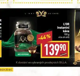 Billa L'or káva nabídka