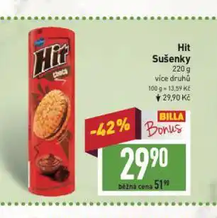 Billa Hit sušenky nabídka