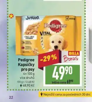 Billa Pedigree kapsičky pro psy nabídka