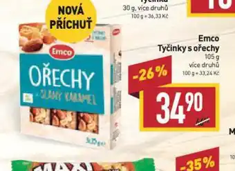 Billa Emco tyčinky s ořechy nabídka