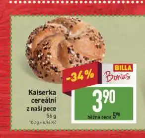 Billa Kaiserka cereální nabídka