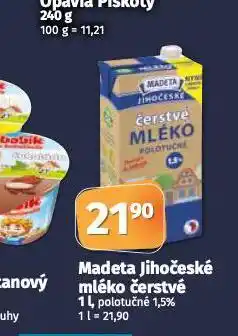 Coop Madeta jihočeské mléko nabídka