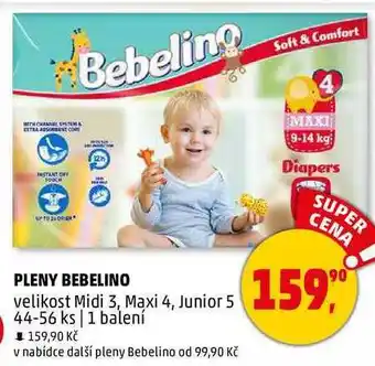 Penny Market Pleny bebelino velikost midi 3, maxi 4, junior 5, 44-56 ks nabídka