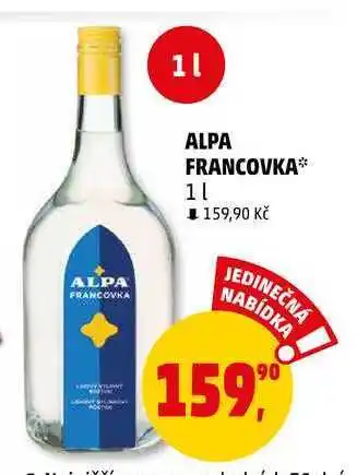 Penny Market Alpa francovka, 1 l nabídka