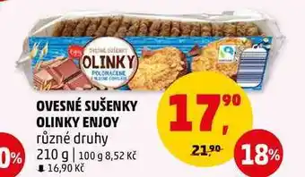 Penny Market Ovesné sušenky olinky enjoy, 210 g nabídka