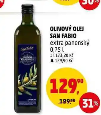 Penny Market Olivový olej san fabio extra panenský, 0,75 l nabídka
