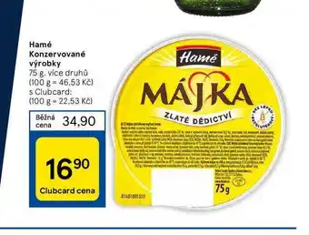 Tesco Hamé konzervované výrobky 75 g nabídka