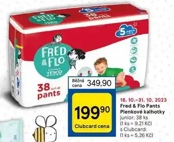Tesco Fred & flo pants plenkové kalhotky junior, 38 ks nabídka