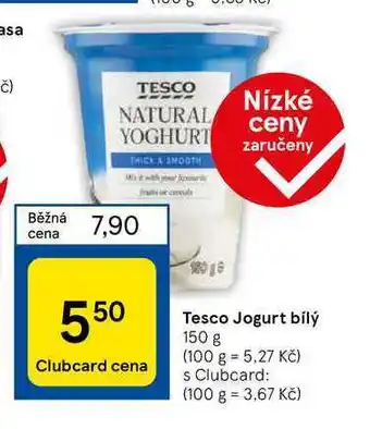 Tesco Tesco jogurt bílý 150 g nabídka