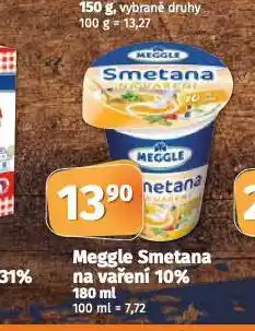 Coop Meggle smetana na vaření nabídka