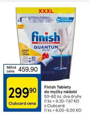 Tesco Finish tablety do myčky nádobí 50-60 ks nabídka