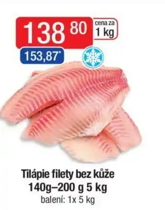 Qanto Tilápie filety bez kůže 140g-200 g 5 kg nabídka