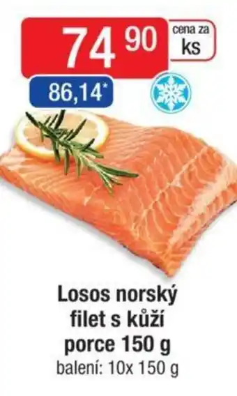 Qanto Losos norský filet s kůží porce 150 g nabídka