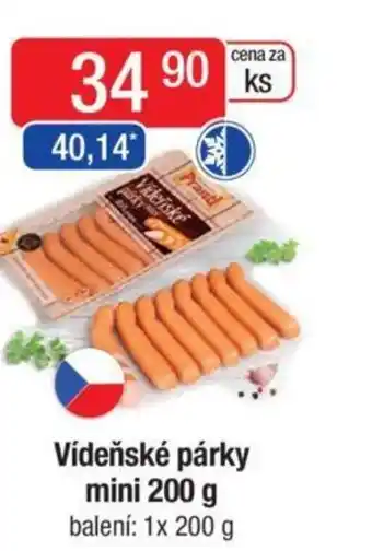 Qanto Vídeňské párky mini 200 g nabídka