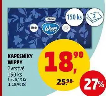 Penny Market Kapesníky wippy, 150 ks nabídka