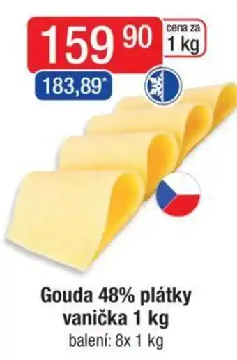 Qanto Gouda 48% plátky vanička 1 kg nabídka