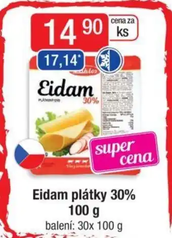 Qanto Eidam plátky 30% 100 g nabídka