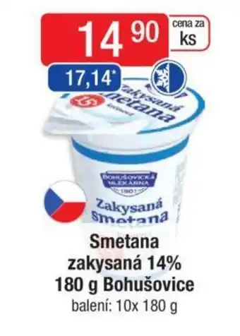 Qanto Smetana zakysaná 14% 180 g Bohušovice nabídka