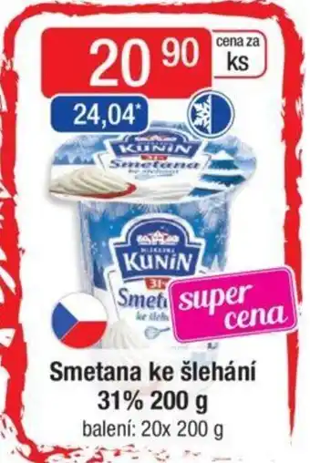 Qanto Smetana ke šlehání 31% 200 g nabídka