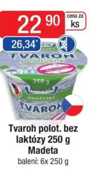 Qanto Tvaroh polot. bez laktózy 250 g Madeta nabídka