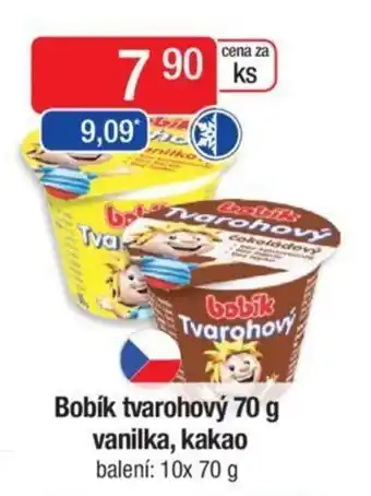 Qanto Bobík tvarohový 70 g vanilka, kakao nabídka