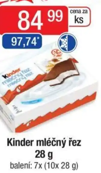 Qanto Kinder mléčný řez 28 g nabídka