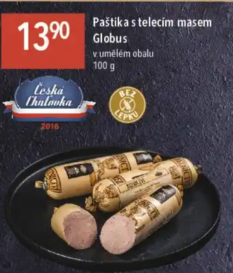 Globus Paštika s telecím masem Globus nabídka