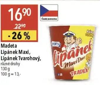 Globus Madeta Lipánek Maxi, Lipánek Tvarohový nabídka