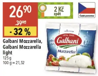 Globus Galbani Mozzarella, Galbani Mozzarella light nabídka