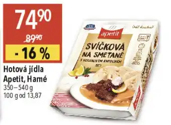 Globus Hotová jídla Apetit, Hamé nabídka