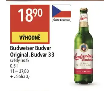 Globus Budweiser Budvar Original, Budvar 33 nabídka