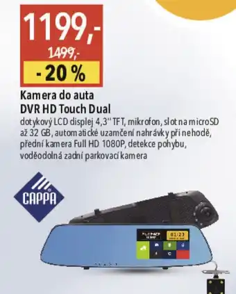 Globus Kamera do auta DVR HD Touch Dual nabídka