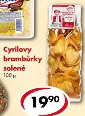 CBA Cyrilovy brambůrky solené, 100 g nabídka