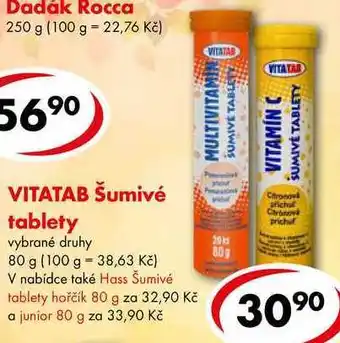CBA Vitatab šumivé tablety, 80 g nabídka