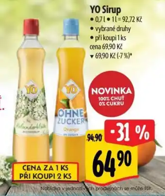 Albert YO Sirup 0.7 l. nabídka