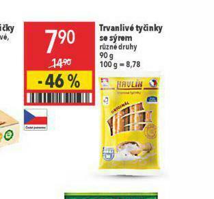 Globus Trvanlivé tyčinky se sýrem nabídka