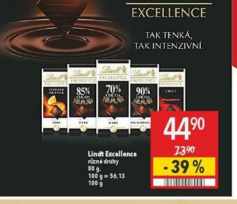Globus Lindt excellence čokoláda nabídka