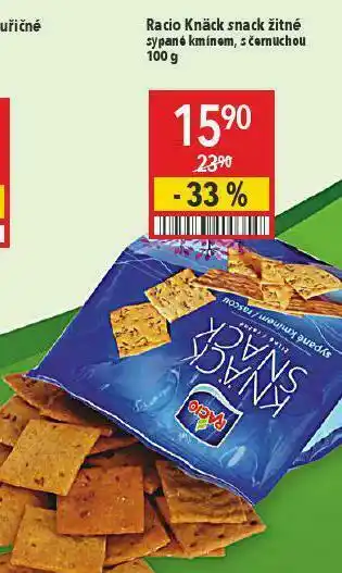 Globus Racio knack snack nabídka