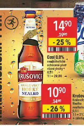 Globus Krušovice hořké nealko pivo nabídka