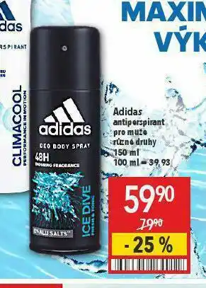 Globus Adidas antiperspirant nabídka