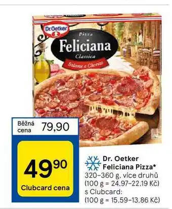 Tesco Dr. oetker feliciana pizza* 320-360 g nabídka