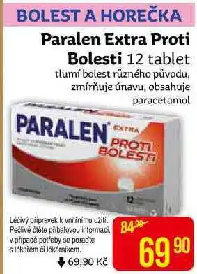 Teta Paralen extra proti bolesti 12 tablet nabídka