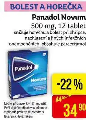 Teta Panadol novum 500 mg, 12 tablet nabídka