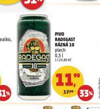 Penny Market Pivo radegast nabídka